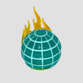 Globe Teal  - Original, John Beijer