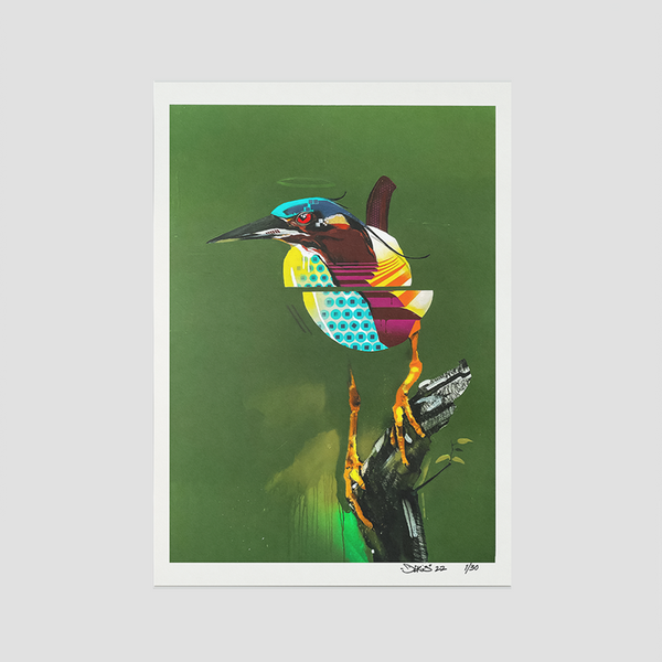 Emanuel Dekis — Ardea adamas (Diamanthäger), artwork available from Wildstyle Gallery